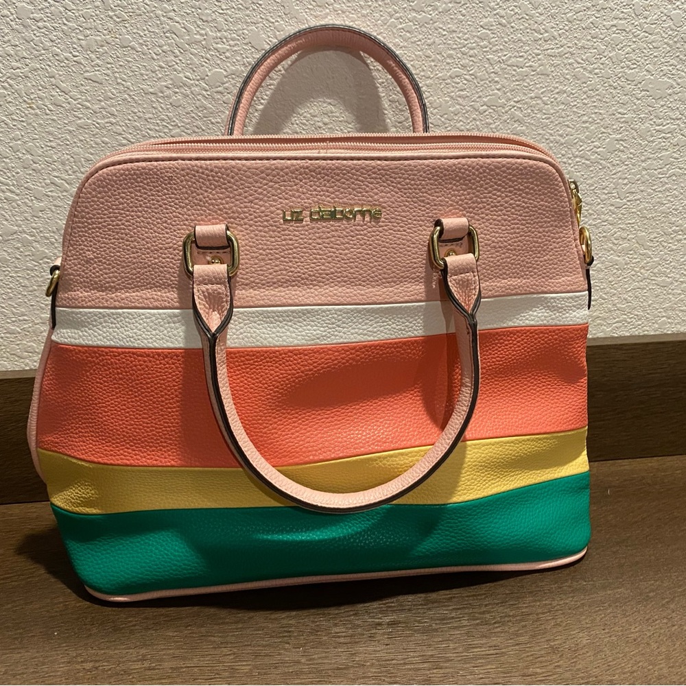 Liz Claiborne Pink and Multicolor Satchel